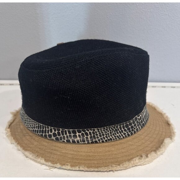 Vtg Dream Control Premium Headwear Womens Hat Black Distressed Boho FairyGrunge - Picture 2 of 7